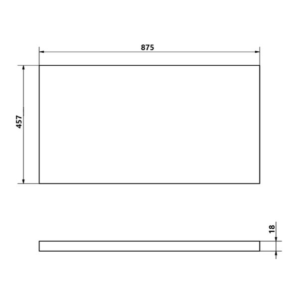 Altair AI892 doska pod umývadlo 87,5x45,7 cm, antracit bridlica