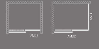 Roltechnik Ambient line sprchové dvere AMD2 1500 brillant/transparent