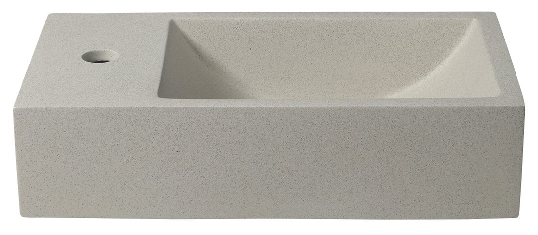Crest L AR410 umývadlo vrátane výpuste, 40x22 cm, biely pieskovec