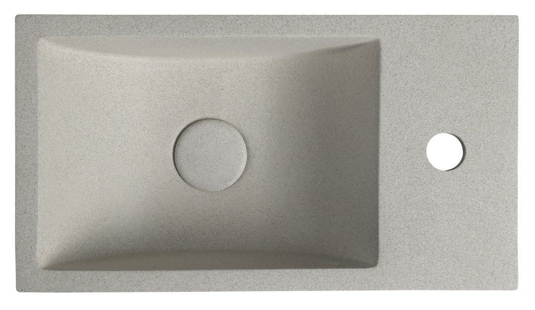 Crest R AR413 umývadlo vrátane výpuste, 40x22 cm, biely pieskovec