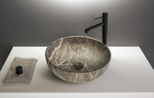 Rondane AR435BM keramické umývadlo na dosku priemer 41cm, breccia marmor