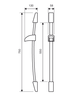 Sanicro sprchová tyč Arc SC 059