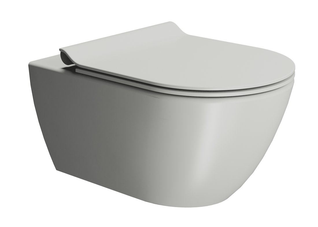 Pura 881517 WC závesné 55x36 cm, Swirlflush, cenere mat