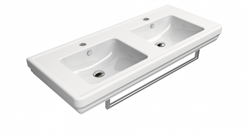 GSI Classic 8725111 keramické dvojumývadlo 125x54cm, ExtraGlaze