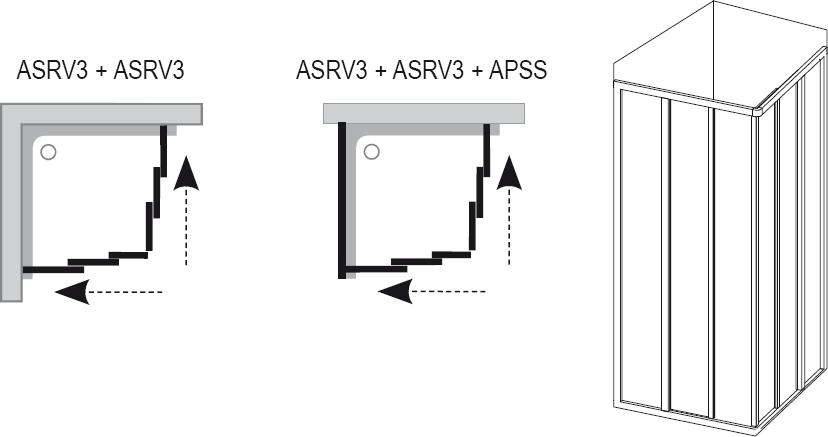 Ravak Supernova sprchové dvere ASRV3-80 biele / transparent