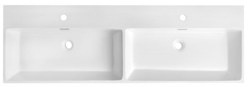 Aquatic AT140 dvojumývadlo, liaty mramor, 140x46cm, biele