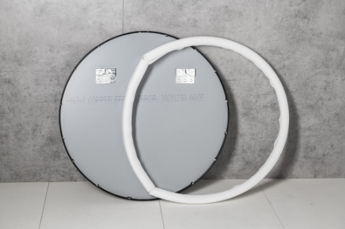 Arowana AWB100 okrúhle zrkadlo v ráme, 100cm, čierne matné