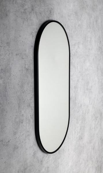 Arowana AWB4590 oválne zrkadlo v ráme 45x90cm, čierne matné