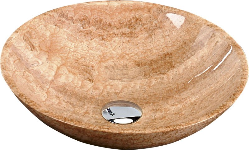 Blok 1 kamenné umývadlo priemer 40cm, leštená strata
