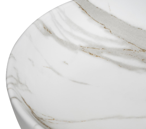 Caleo CA590BC keramické umývadlo na dosku 60x42cm, bianco carrara