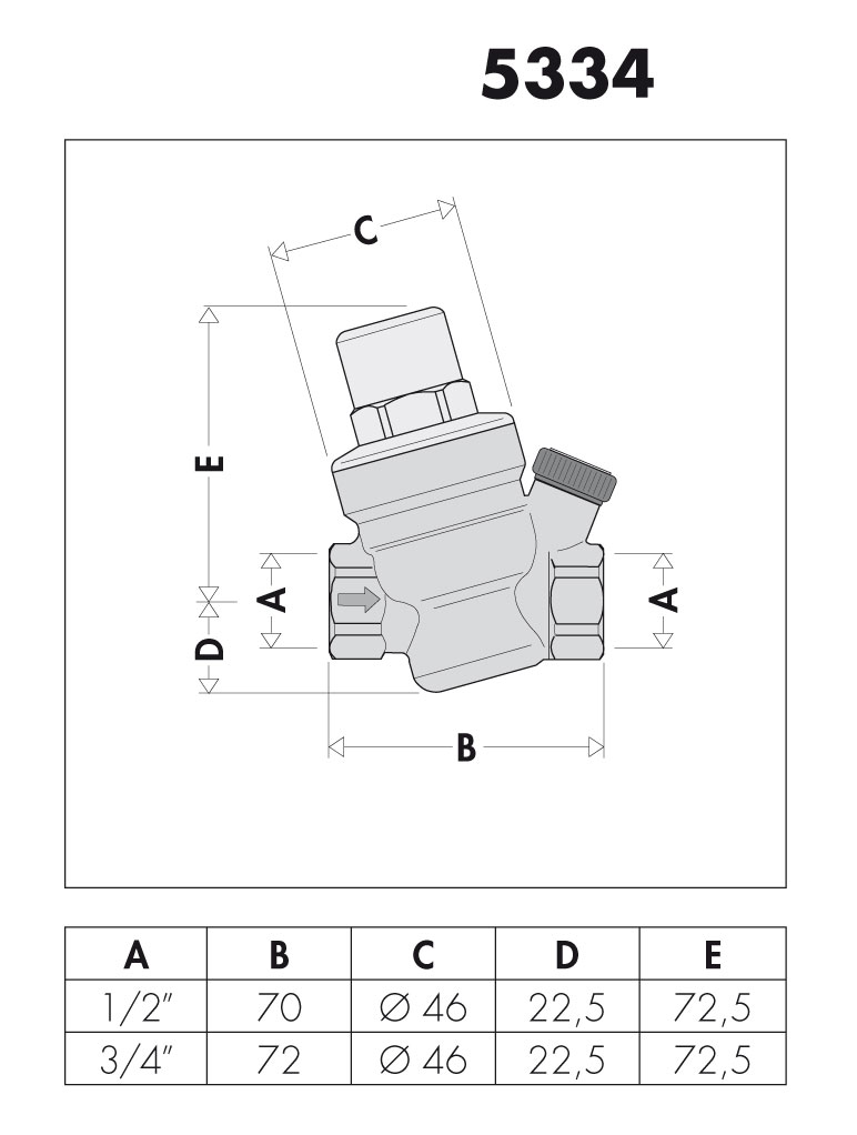 Caleffi redukčný ventil CLF 533451 3/4"