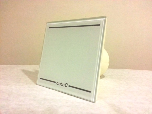 Cata ventilátor E-100 GLT Light Timer, Led podsvietenie, sklenený kryt, 00900001