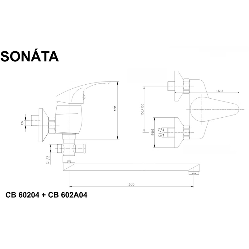 Mereo Sonáta CB60204N batéria do bytového jadra 150 mm