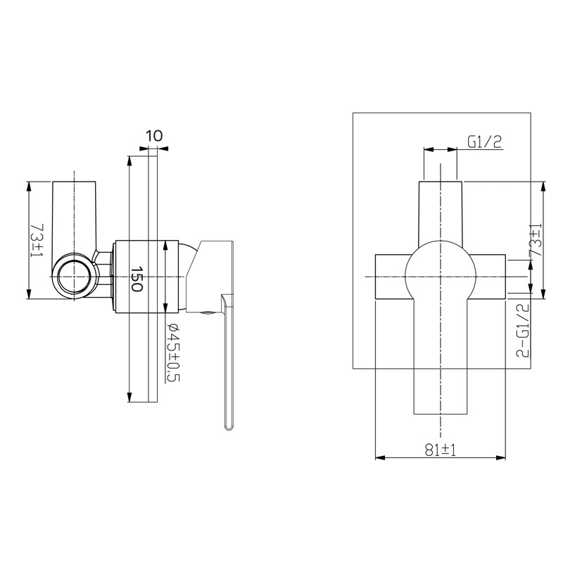 Mereo Dita CBE60105DBS bidetová podomietková batéria