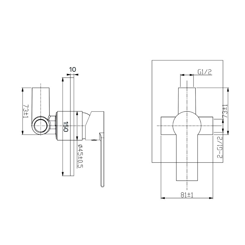 Mereo Dita CBE60105DC sprchová batéria podomietková, hranatý kryt