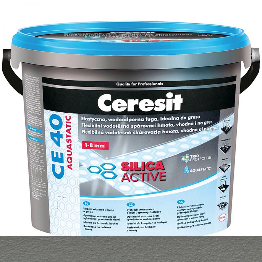 Ceresit CE40 Silica Active Flexibilná škárovacia hmota cementgrey 2 kg