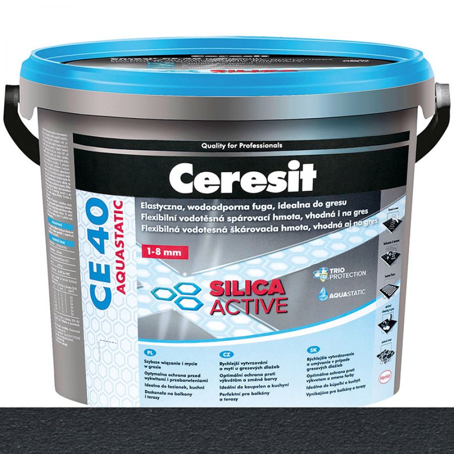 Ceresit CE40 Silica Active Flexibilná škárovacia hmota coal 2 kg