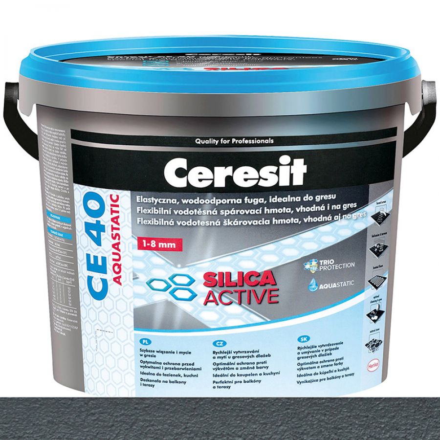 Ceresit CE40 Silica Active Flexibilná škárovacia hmota graphite 2 kg