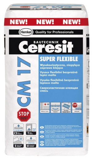 Ceresit CM17 STOP DUST flexibilná bezprašná lepiaca malta 25 kg