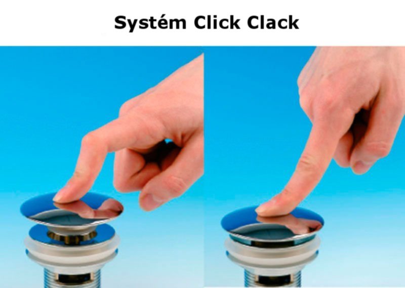 Minimal MI057 uzatvárateľná výpusť pre umývadla s prepadom Click Clack, nerez