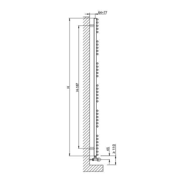 Cordivari Gloria 22 1500x630 mm, čierny matný 3551660000367T01