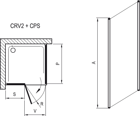 Ravak Chrome pevná stena sprchová CPS-80 lesk / transparent