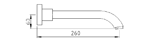 Sapho CR260CRO nástenná výtoková hubica, 260mm, chróm