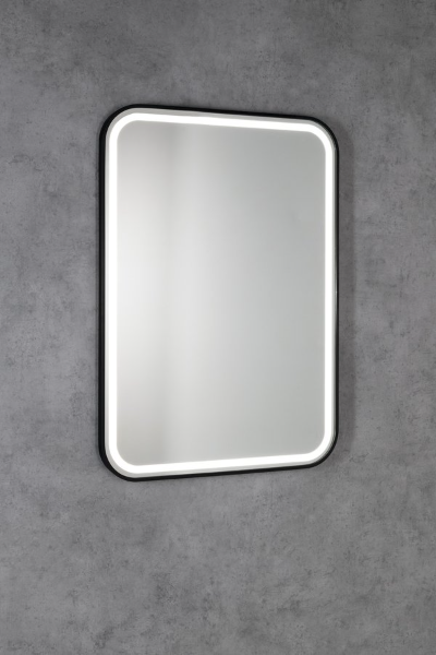 Cetis CT080 zrkadlo s LED osvetlením 60x80 cm, čierne matné