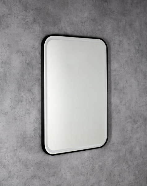 Cetis CT080 zrkadlo s LED osvetlením 60x80 cm, čierne matné
