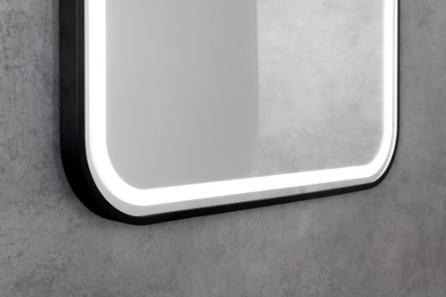 Cetis CT080 zrkadlo s LED osvetlením 60x80 cm, čierne matné