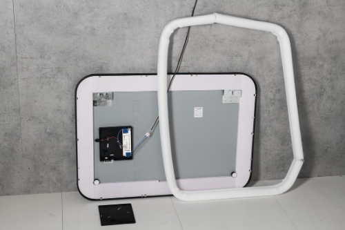 Cetis CT100 zrkadlo s LED osvetlením 100x70 cm, čierne matné