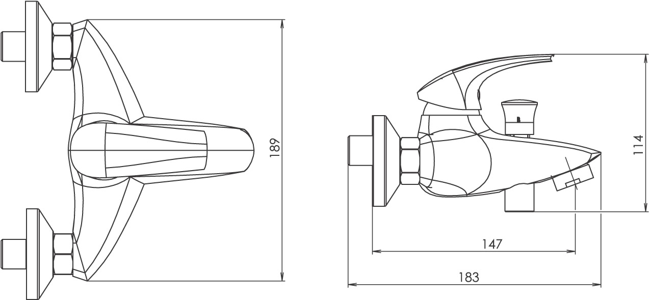 Novaservis Metalia 57 57020,0 vaňová batéria 150 mm