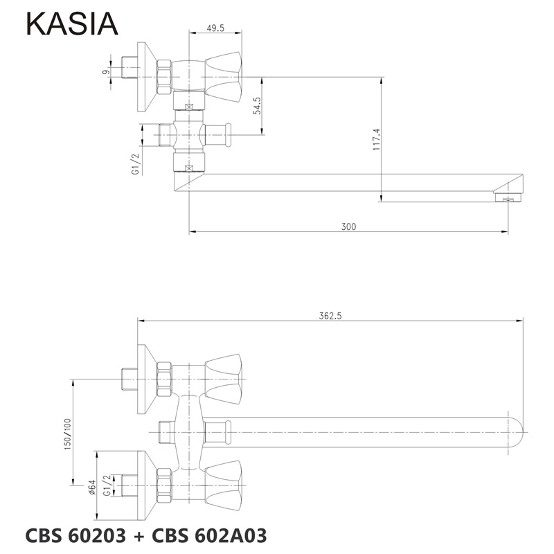 Mereo Kasia CBS602A03 batéria do bytového jadra 100 mm
