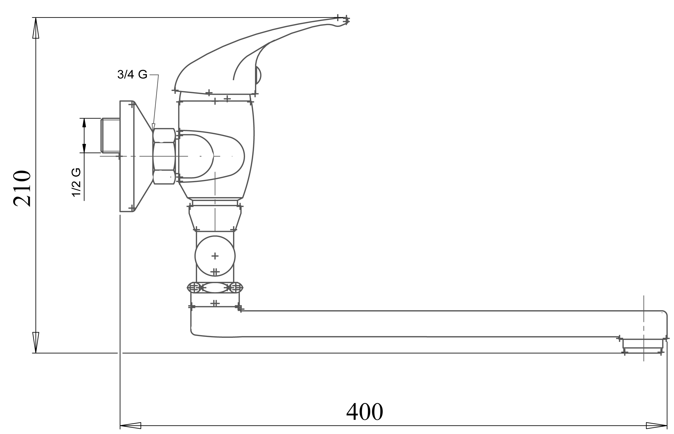 Novaservis Metalia 55 55072,0 batéria do bytového jadra s príslušenstvom 150 mm chróm