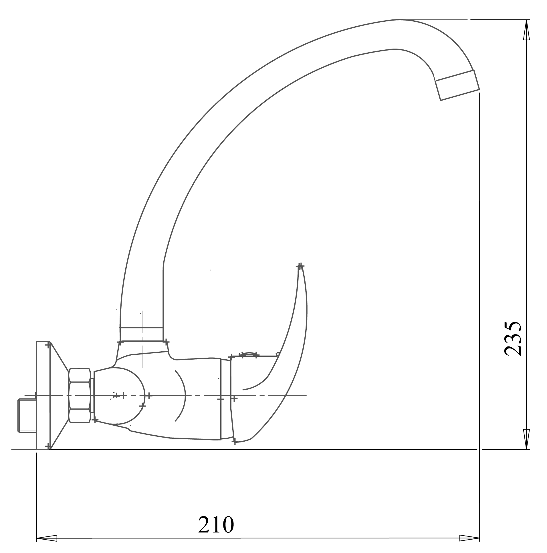 Novaservis Metalia 55 55030,0 drezová batéria 150 mm chróm