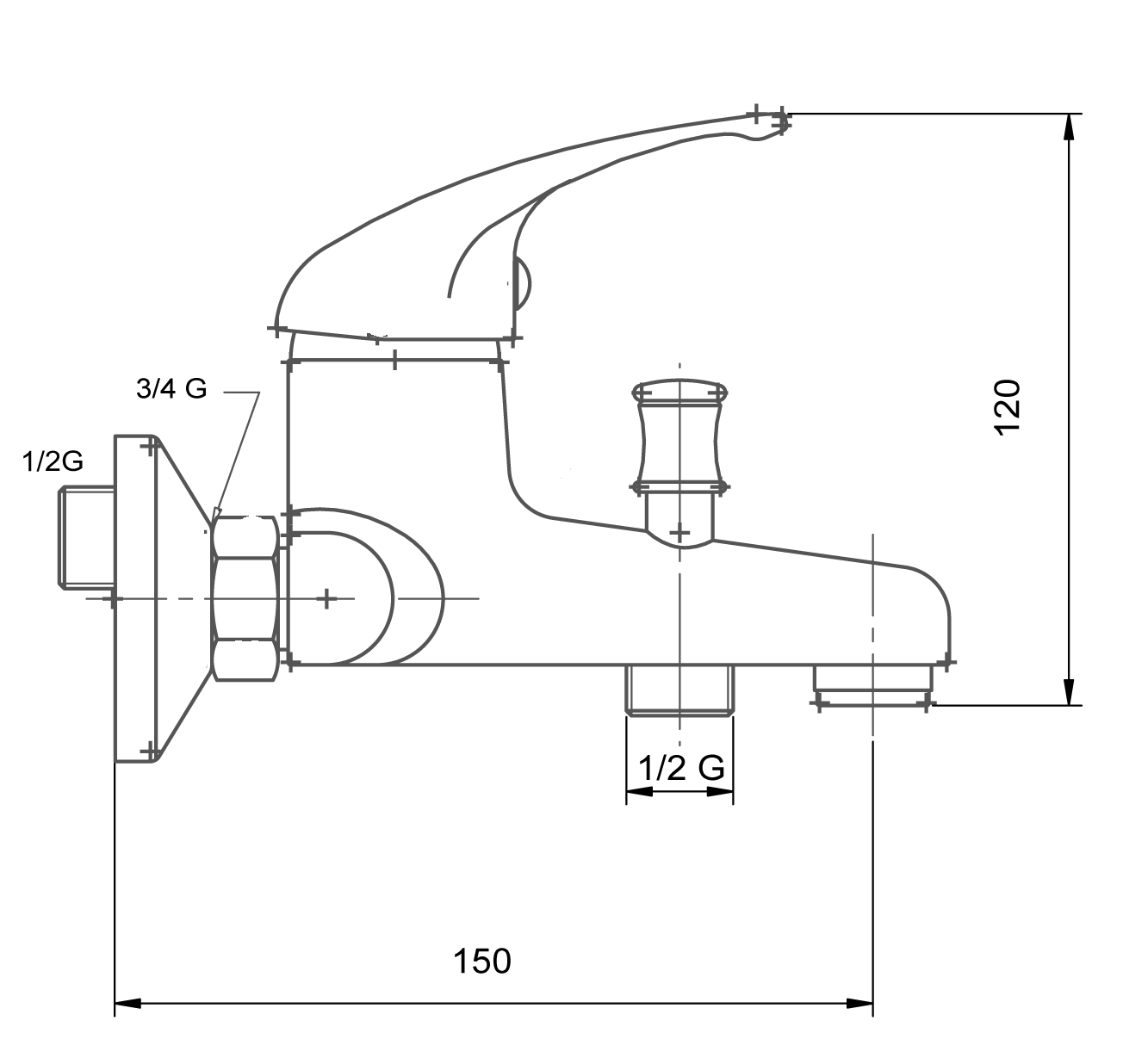 Novaservis Metalia 55 55020,0 vaňová batéria 150 mm chróm