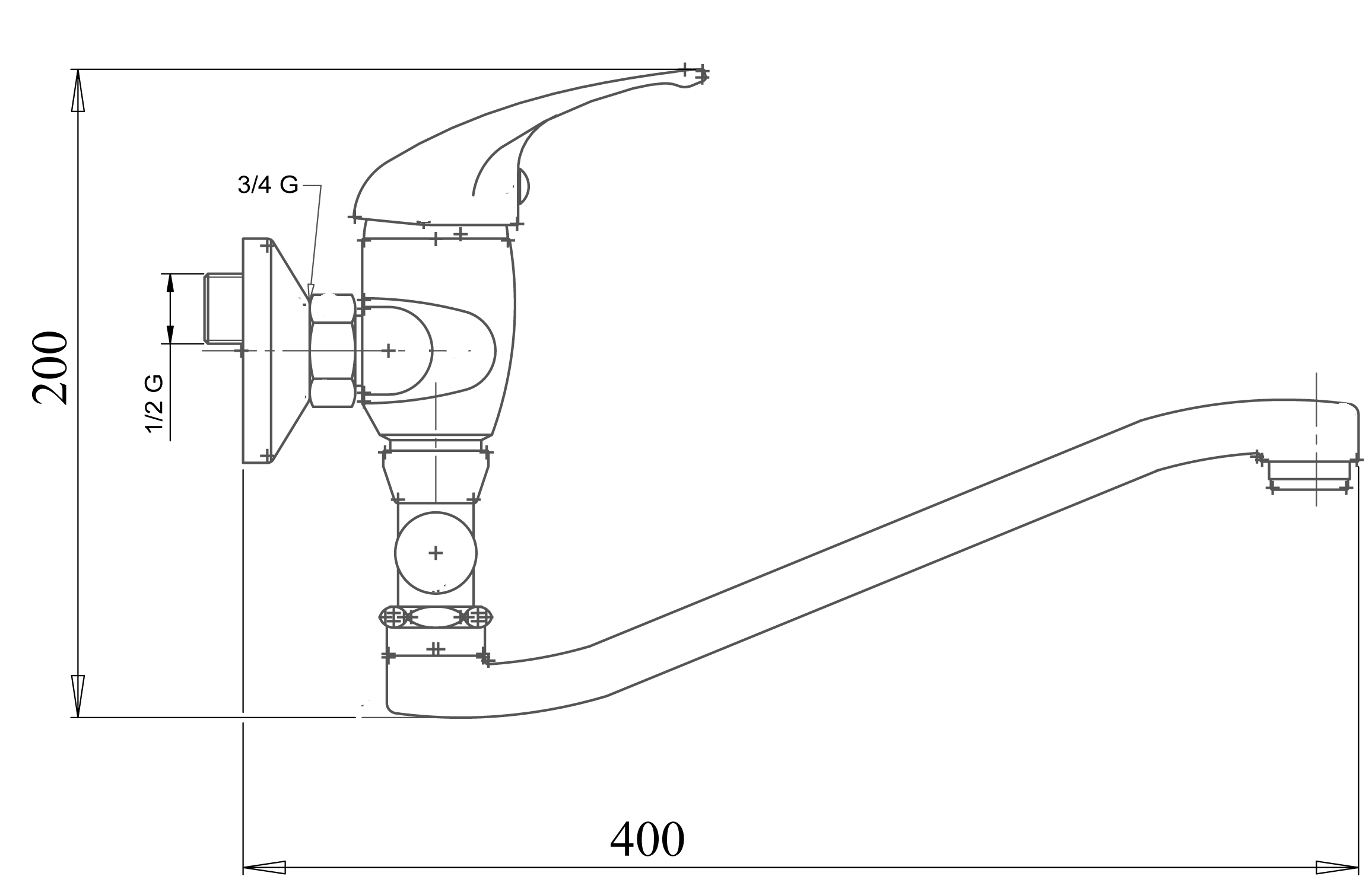 Novaservis Metalia 55 55032,0 batéria do bytového jadra 150 mm chróm