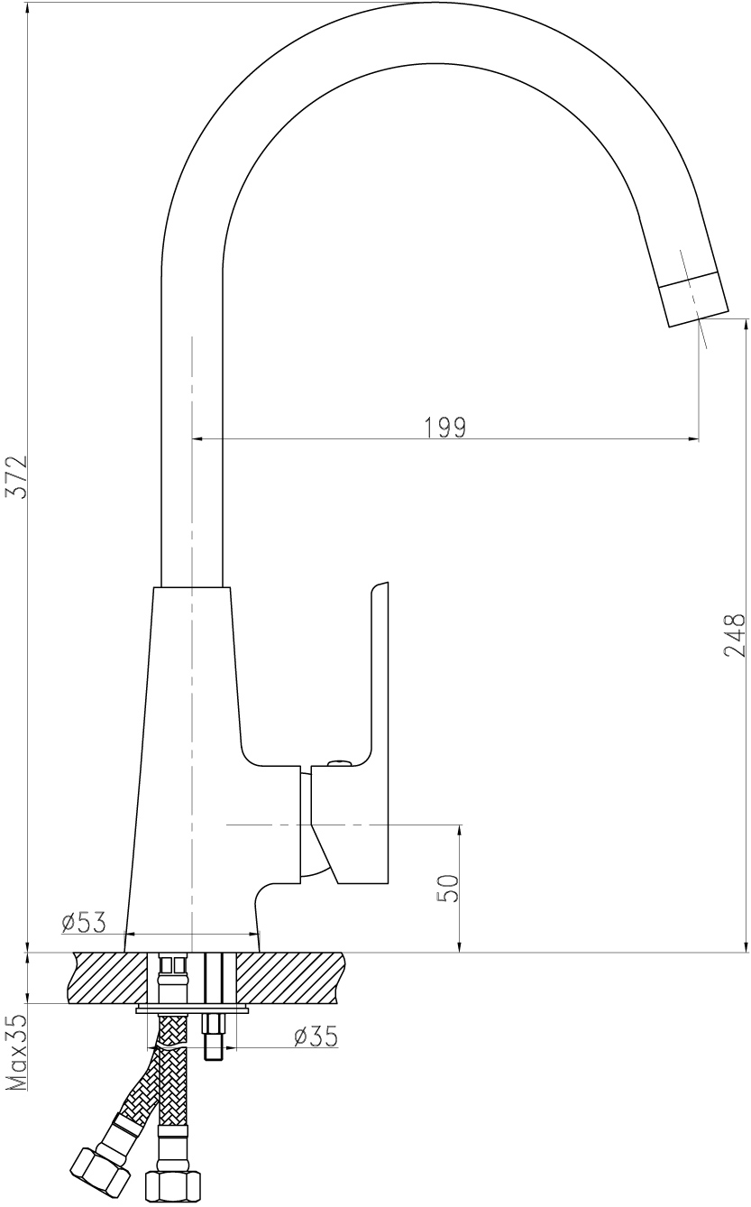 Novaservis Titania Smart drezová stojanková batéria 98713,0