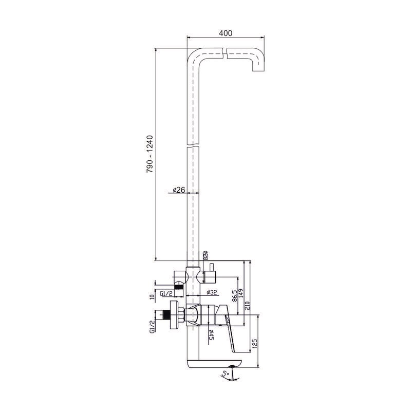 Mereo CBE60101SC sprchový komplet s nástennou batériou