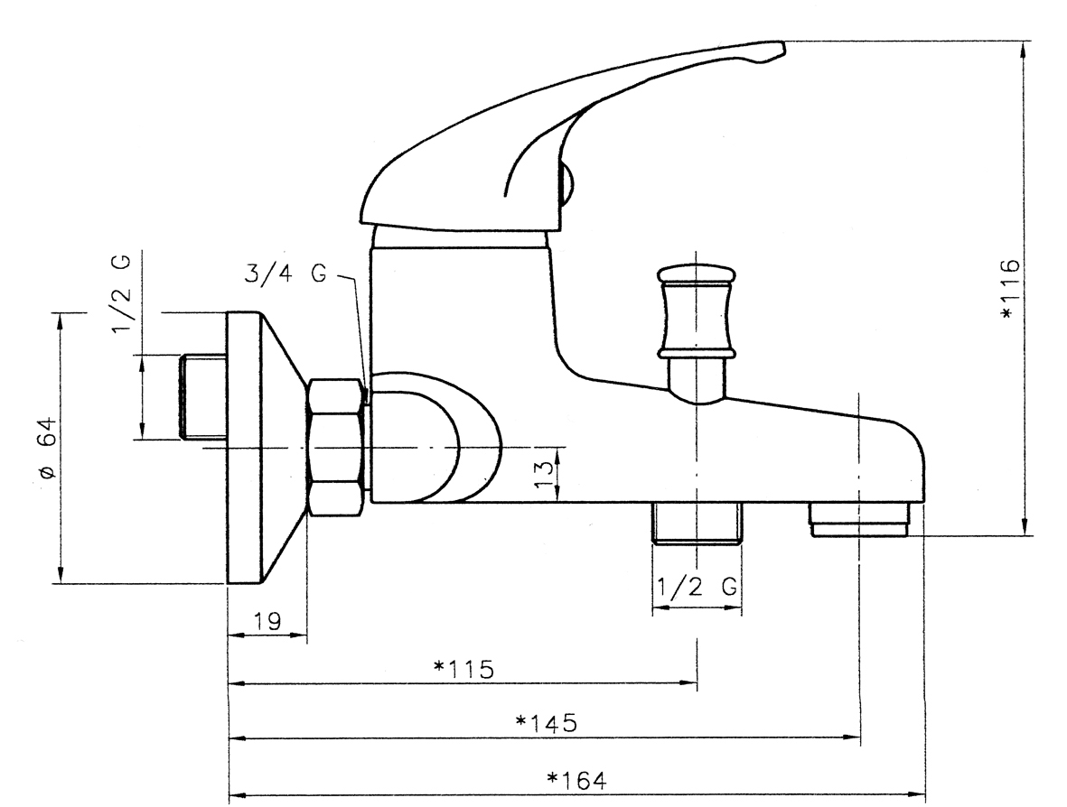 Novaservis Titania Iris vaňová batéria 150 mm 92020/1,0