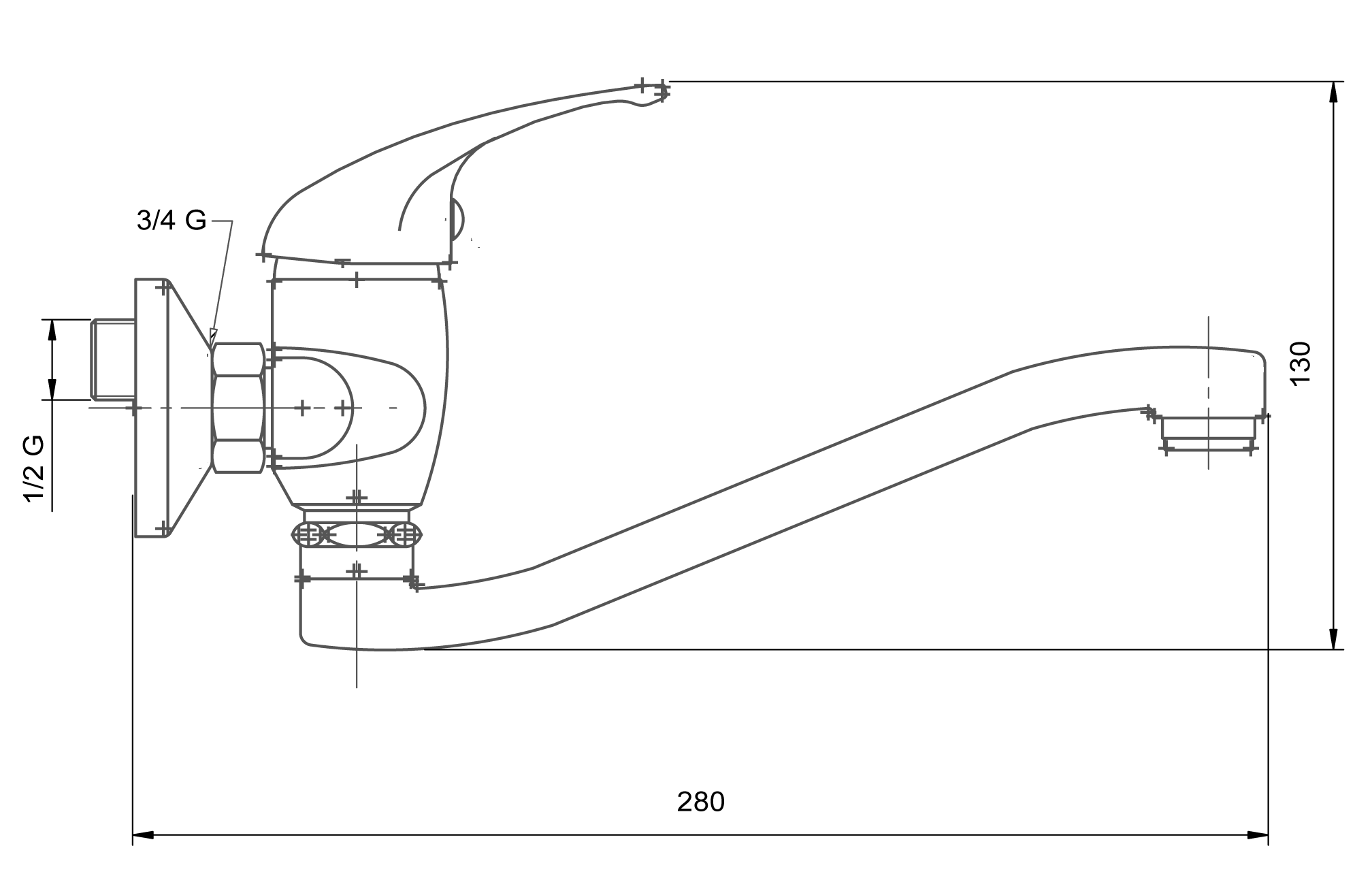 Novaservis Metalia 55 55074,0 drezová batéria 100 mm chróm