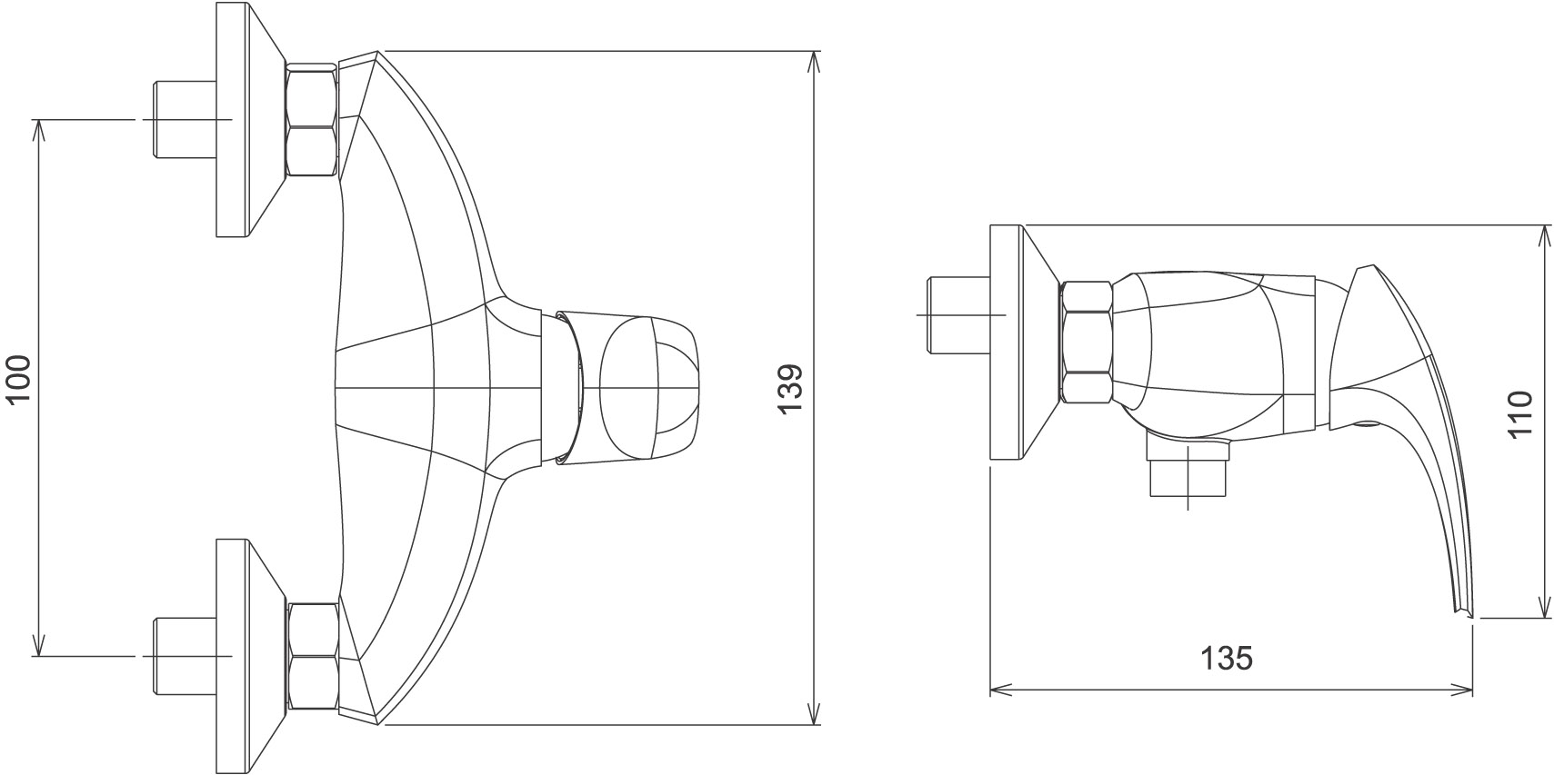 Novaservis Metalia 57 57065,0 sprchová batéria 100 mm