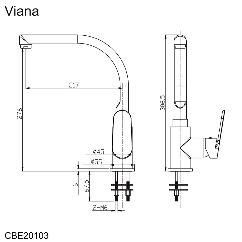 Mereo Viana CBE20103 drezová stojanková batéria