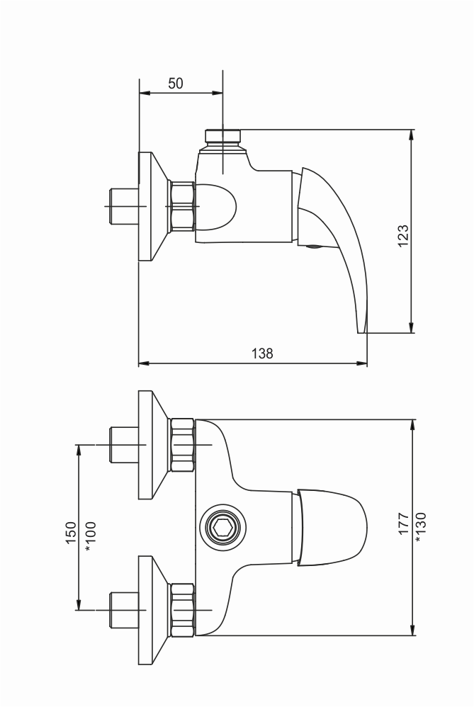 Novaservis Metalia 55 55062/1,0 sprchová batéria horný vývod 150 mm chróm