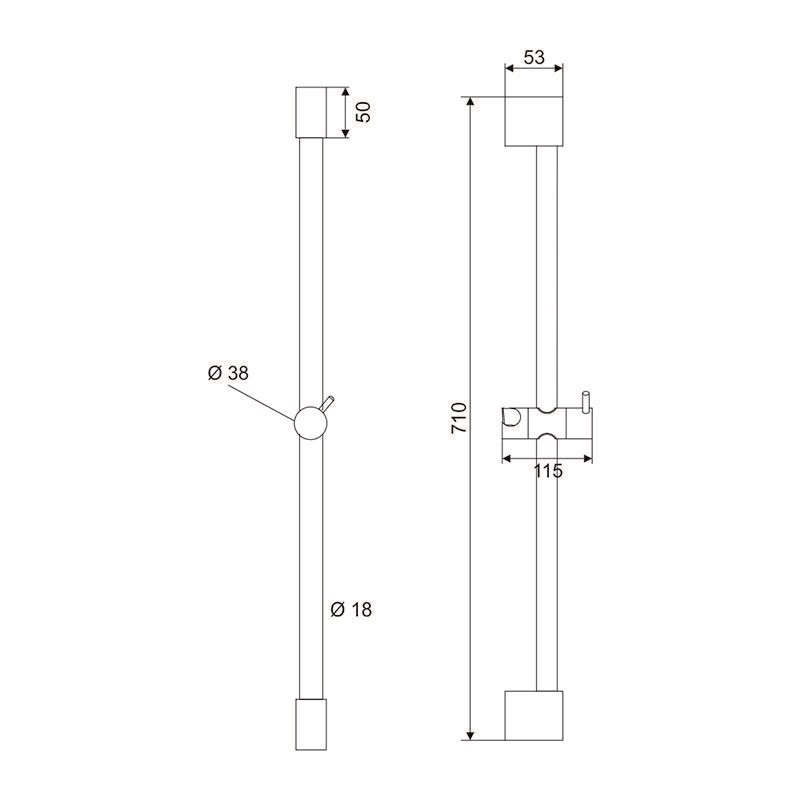 Mereo CB910E sprchová tyč