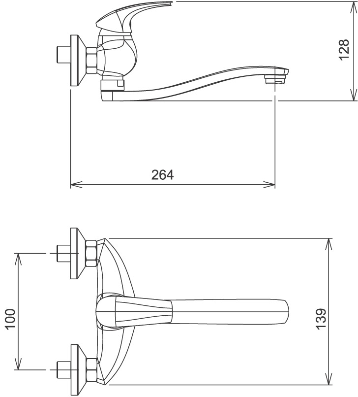 Novaservis Metalia 57 57074,0 drezová batéria 100 mm