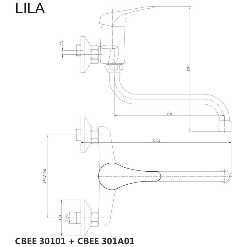 Mereo Lila CBEE30101 drezová batéria 150 mm