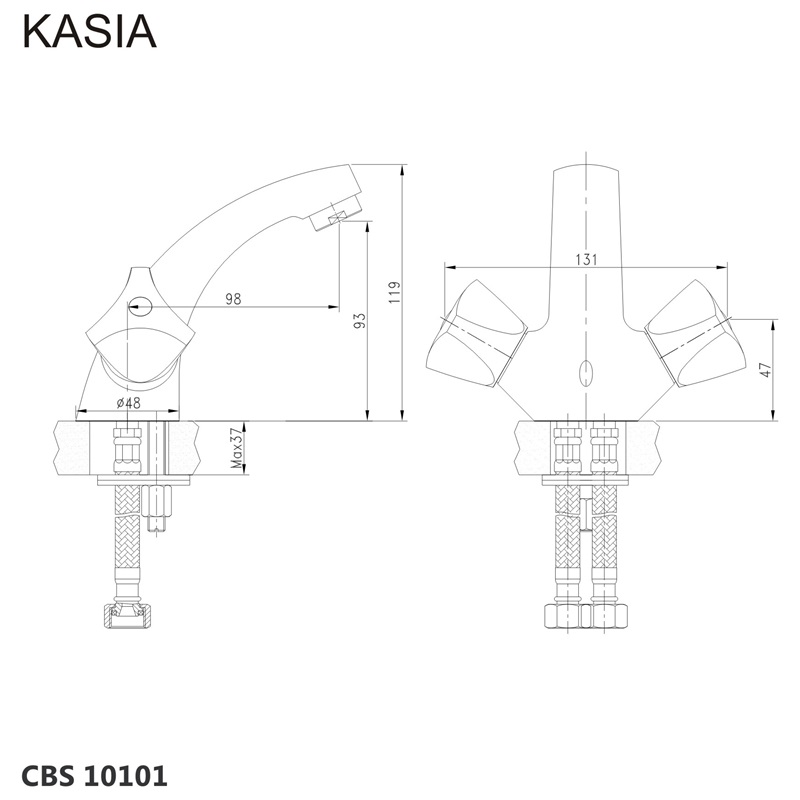 Mereo Kasia CBS10101 umývadlová stojánková batéria