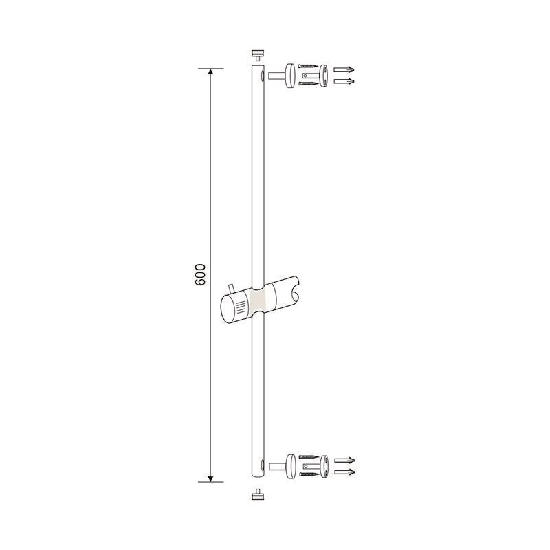 Mereo CB910A sprchová tyč