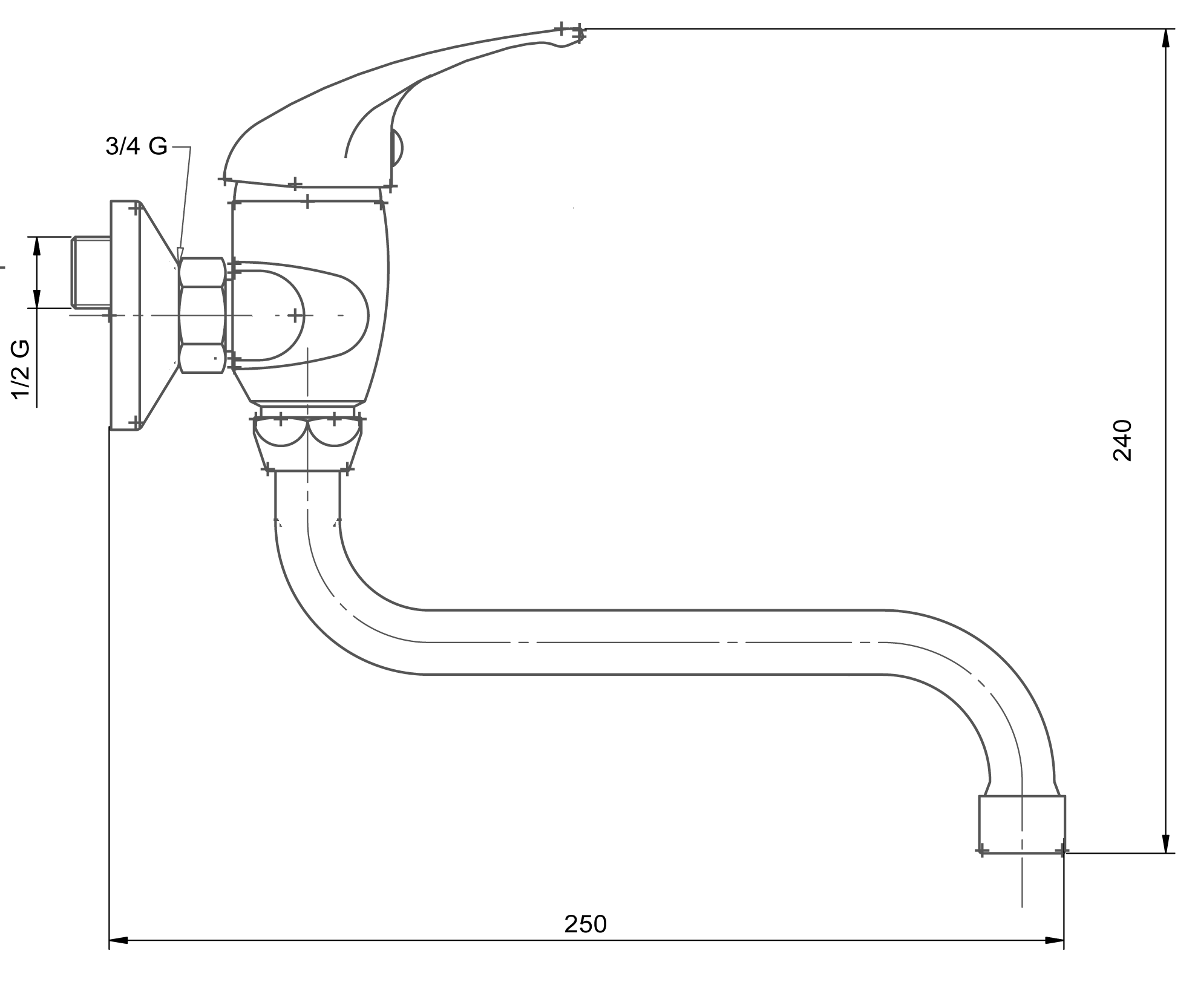 Novaservis Metalia 55 55070/T,0 drezová batéria 150 mm chróm